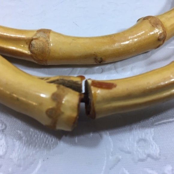 Class Bags By Karen Krautter Green Cotton Floral Wooden Handle Hand Bag - Picture 10 of 10